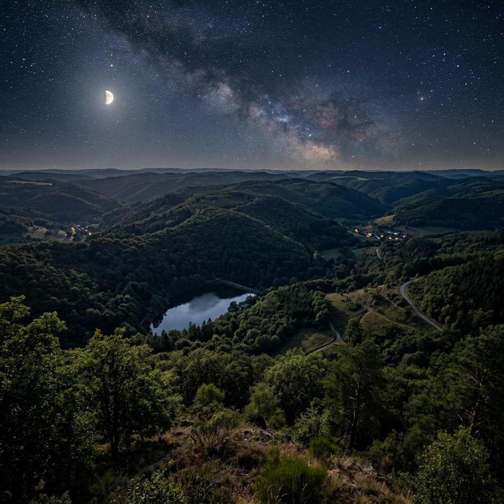 Eifel Landschaft Nacht